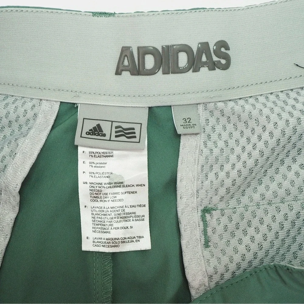 Adidas Golf Ultimate 365 Shorts Mens 32 Green Flat Front Performance Tech Blend